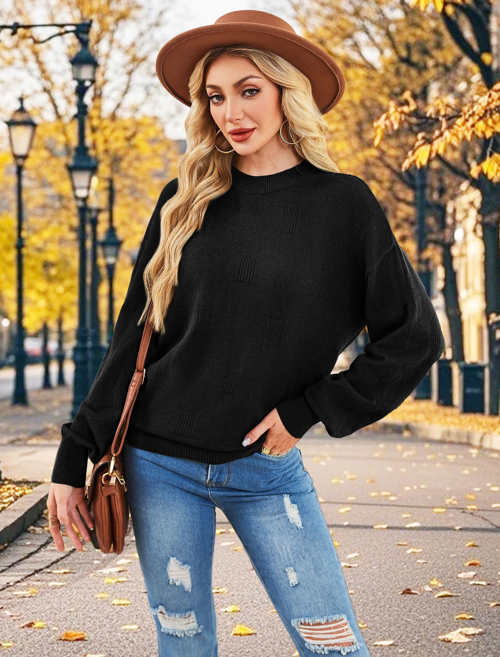 Women's Turtleneck Sweaters - Knit Pullover Long Sleeve Fall Fashion Top