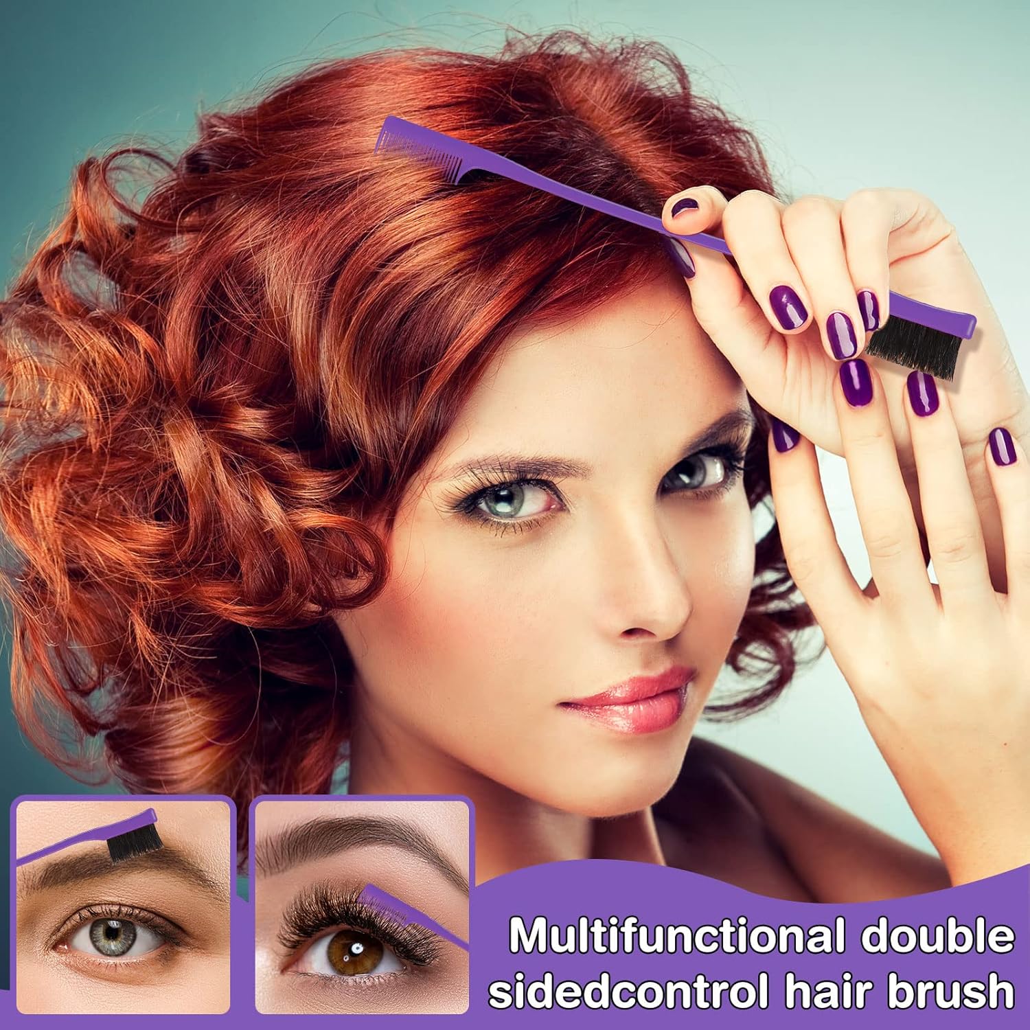 Hair Brush Set 12 Pieces Double Sided Edge Brush Teasing Combs Styling Kit