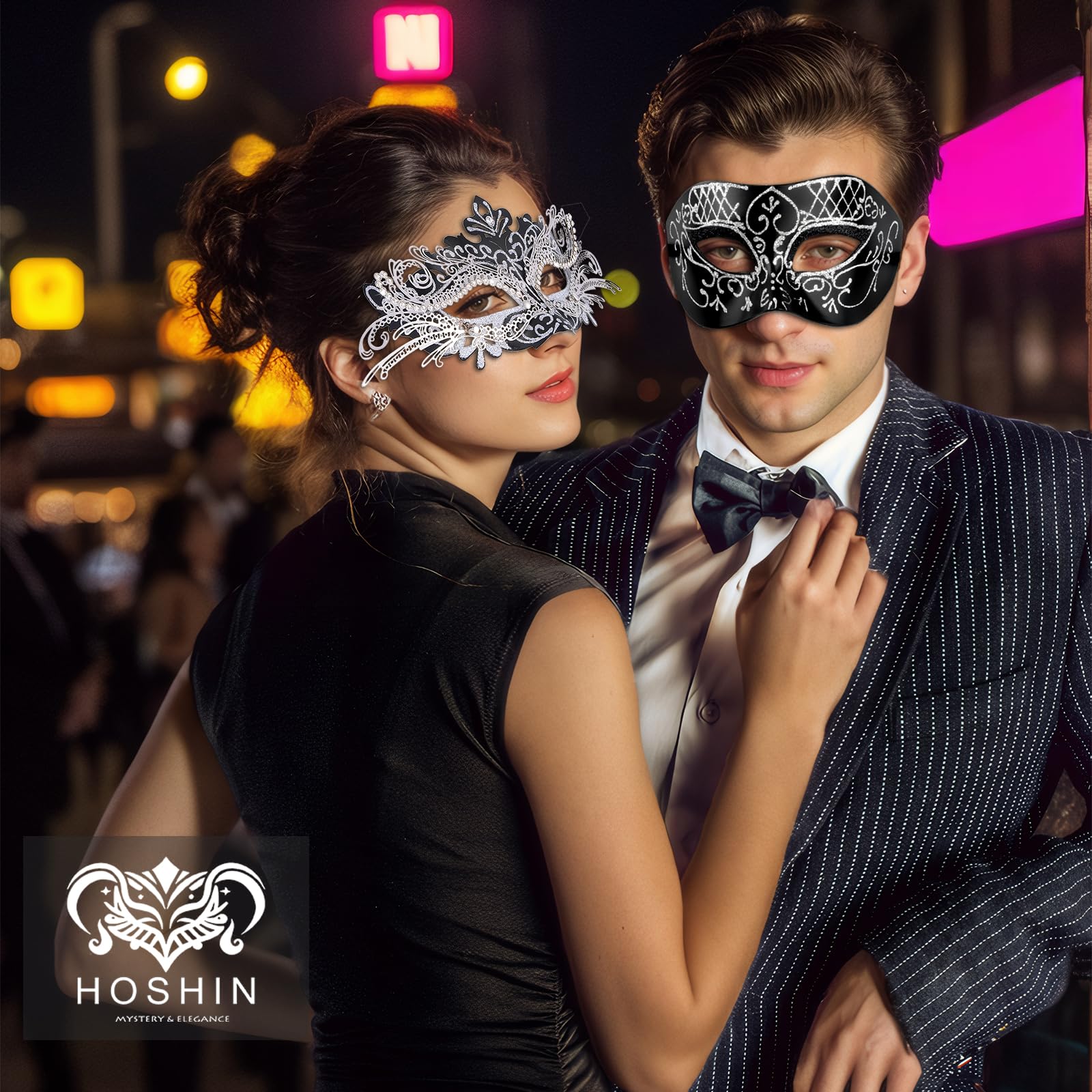 Masquerade Masks - Elegant Mardi Gras Party Masks - Premium Decorative Masks for Women and Men