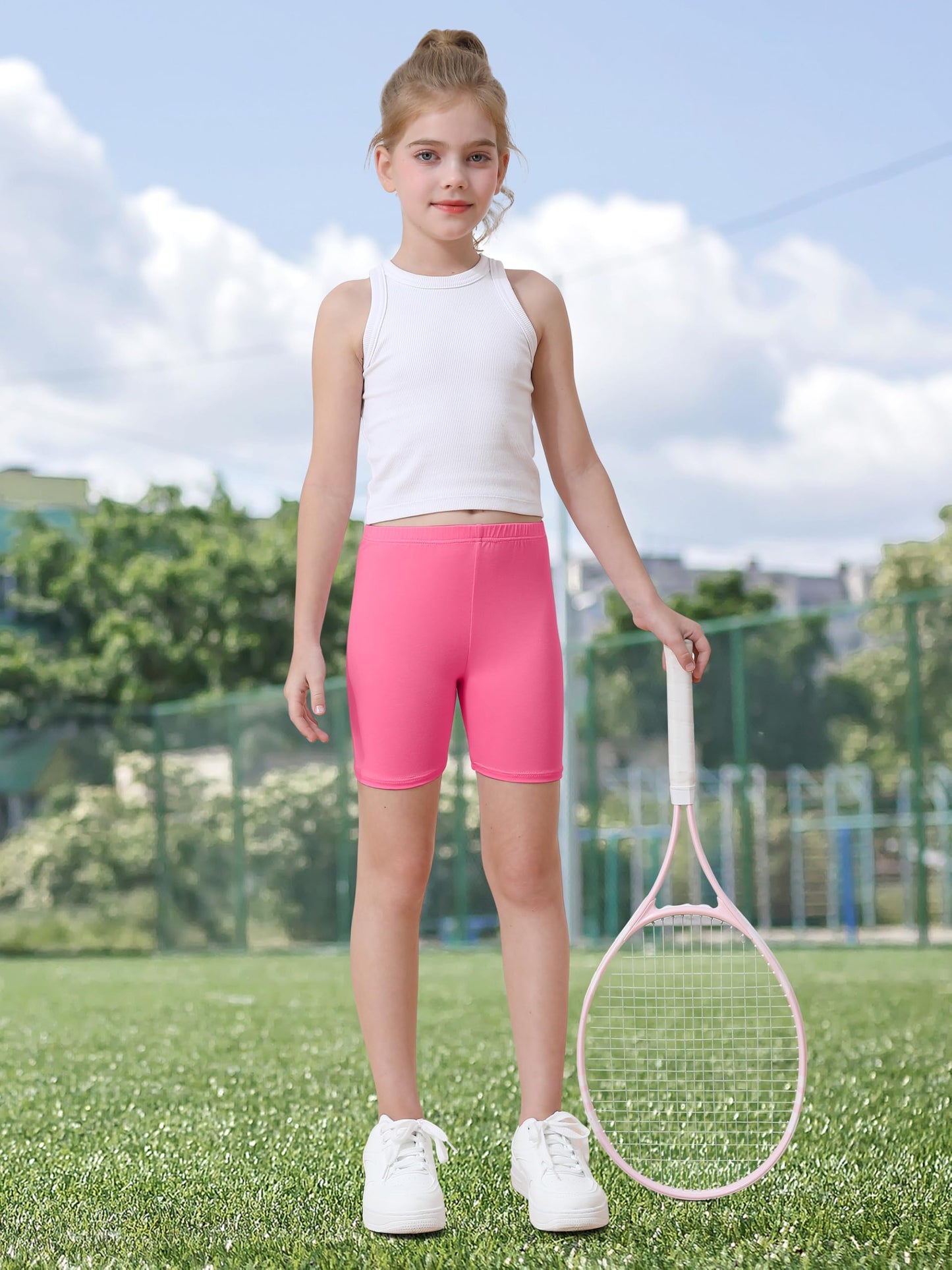 Girls Bike Shorts 6-Pack Under Dress Safety Shorts for Kids Toddlers