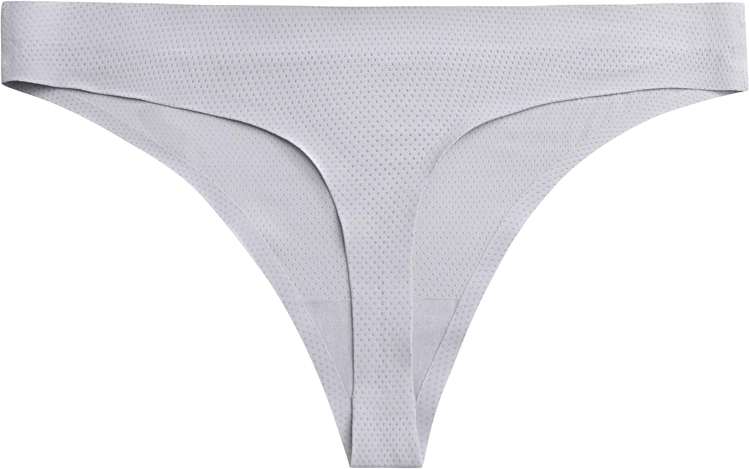 Women's Seamless Thong Underwear 5-Pack No Show Breathable Panties