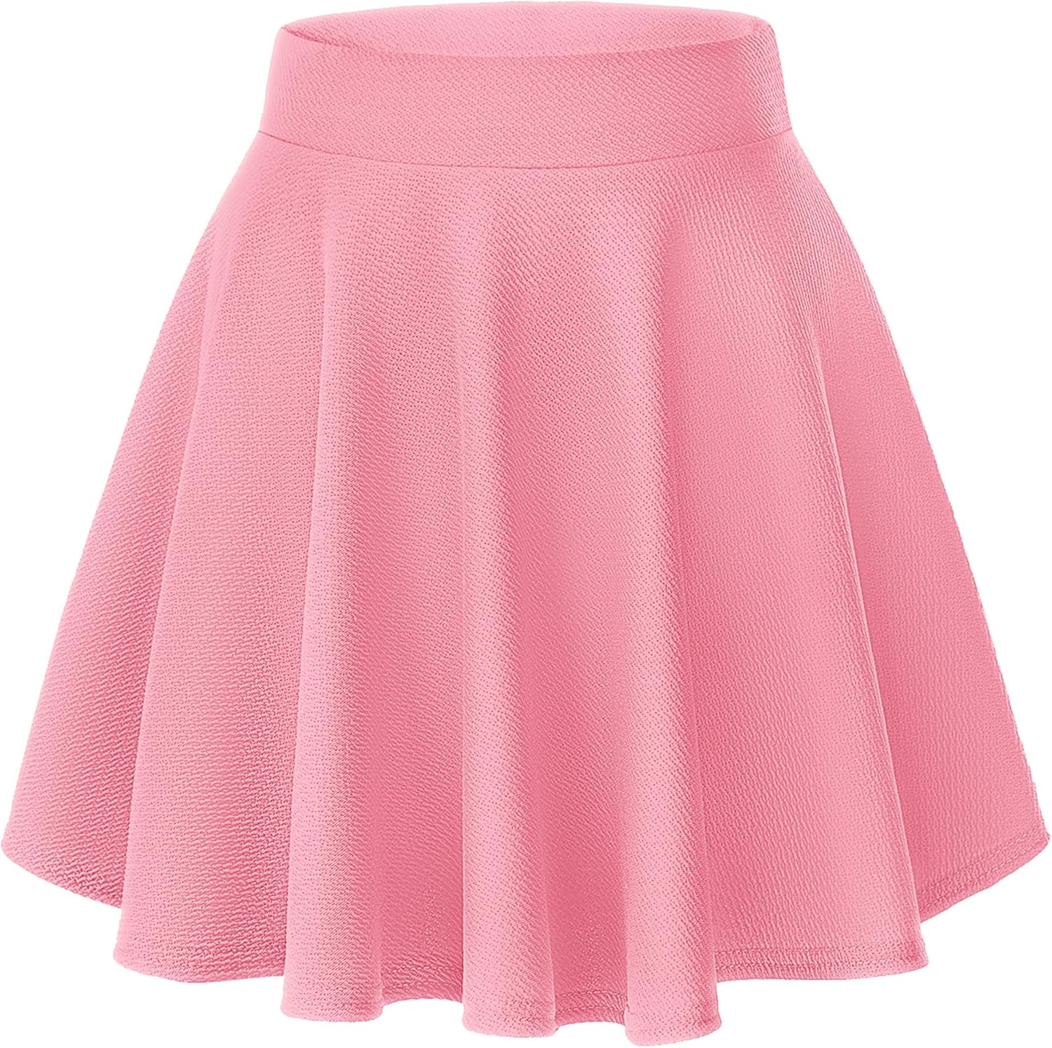 Women Flared Mini Skater Skirt - Stretchy A-Line Circle Skirt