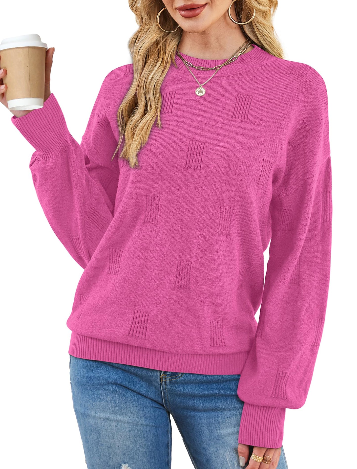 Women's Turtleneck Sweaters - Knit Pullover Long Sleeve Fall Fashion Top