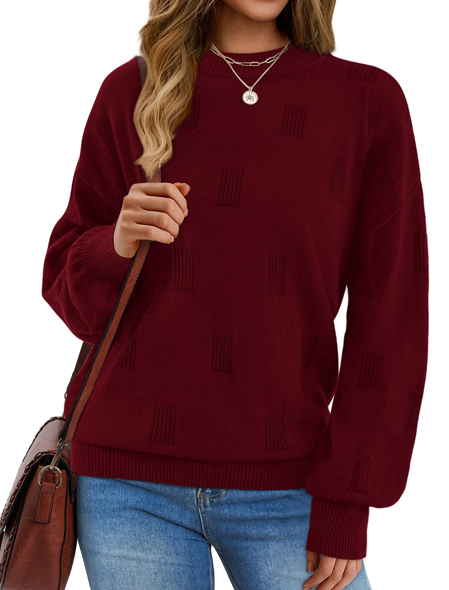 Women's Turtleneck Sweaters - Knit Pullover Long Sleeve Fall Fashion Top