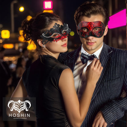 Masquerade Masks - Elegant Mardi Gras Party Masks - Premium Decorative Masks for Women and Men