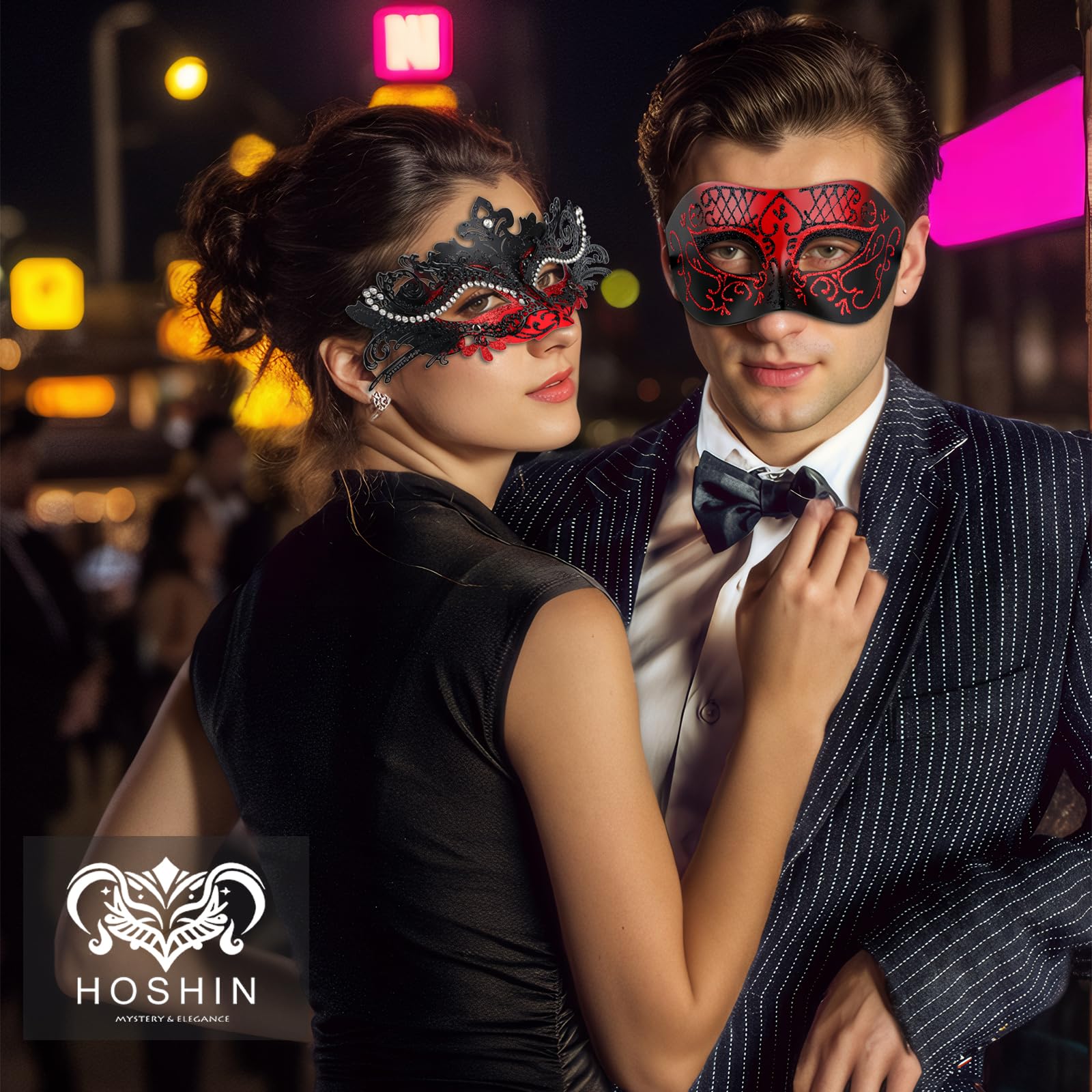 Masquerade Masks - Elegant Mardi Gras Party Masks - Premium Decorative Masks for Women and Men