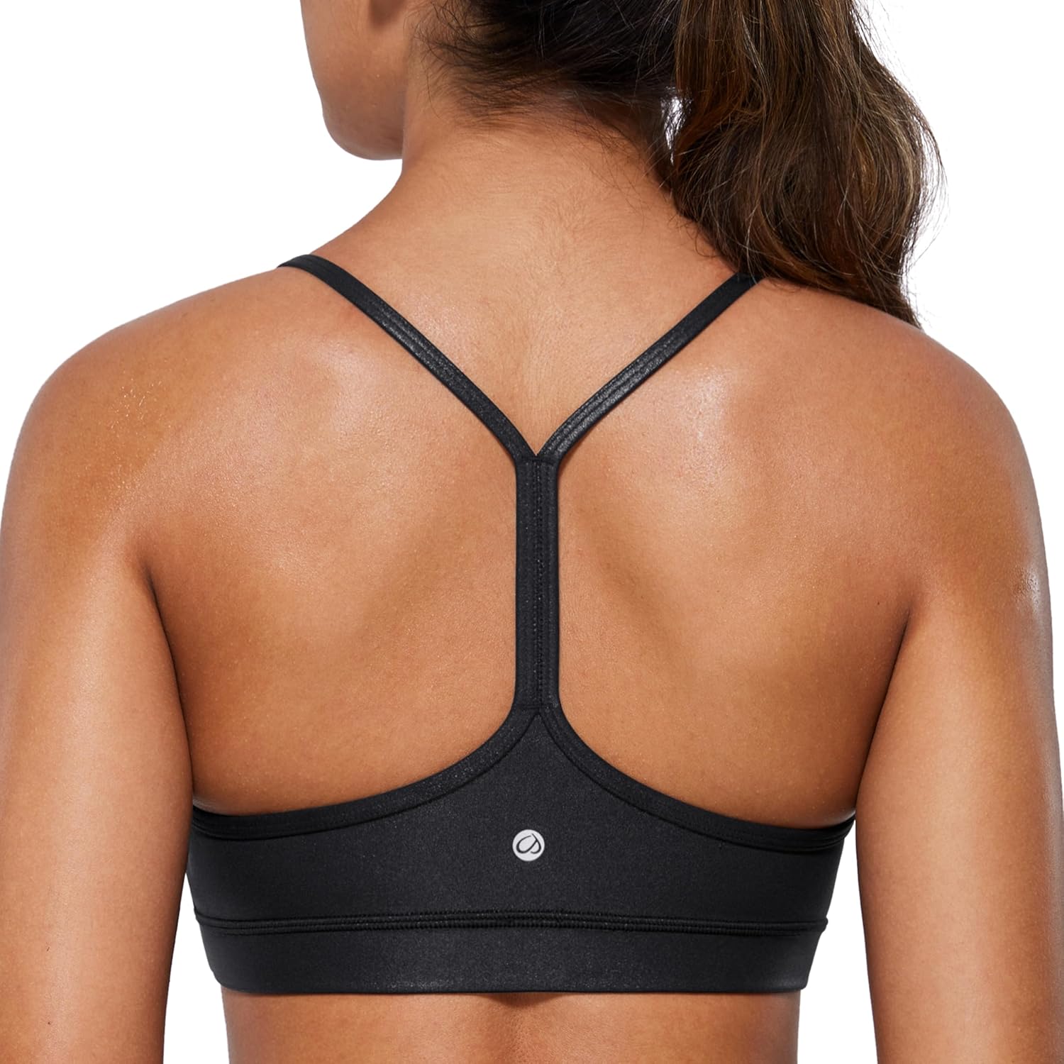 Women's Y-Back Sports Bra Padded Racerback Low Impact Workout Top