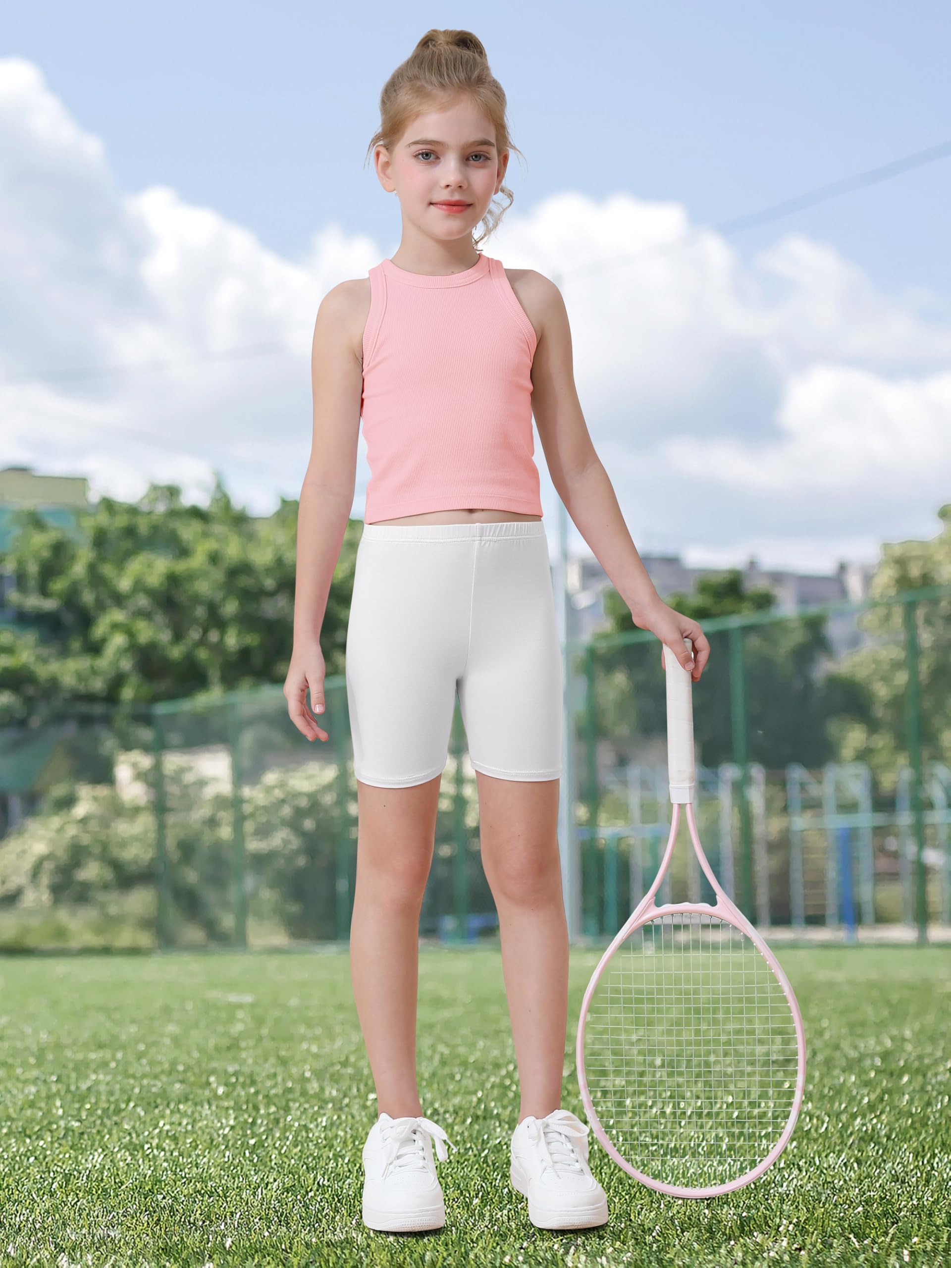 Girls Bike Shorts 6-Pack Under Dress Safety Shorts for Kids Toddlers