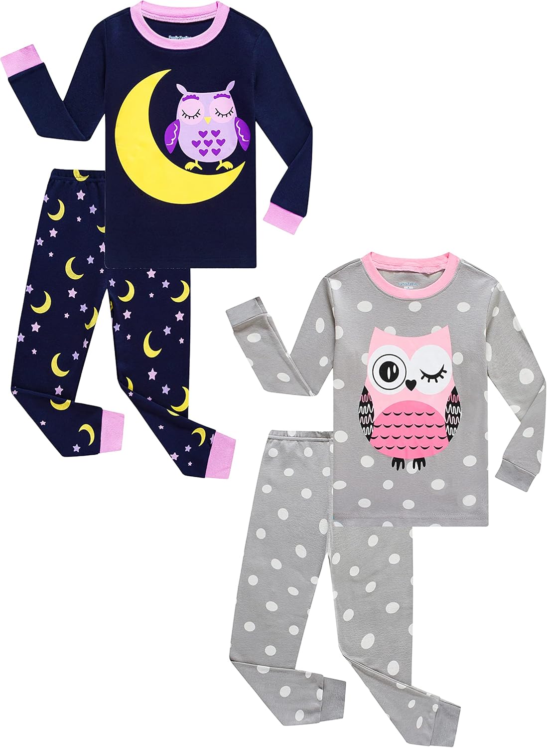 Kids Cotton Pajamas 2 Piece Set - Soft Sleepwear for Boys and Girls