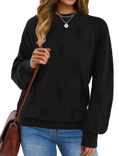 Women's Turtleneck Sweaters - Knit Pullover Long Sleeve Fall Fashion Top
