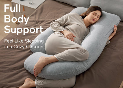 U-Shaped Full Body Pregnancy Pillow 57 Inch Maternity Support Pillow