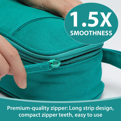 Large Pencil Case 1800ml - Heavy Duty Canvas School Supplies Organizer for Kids Students