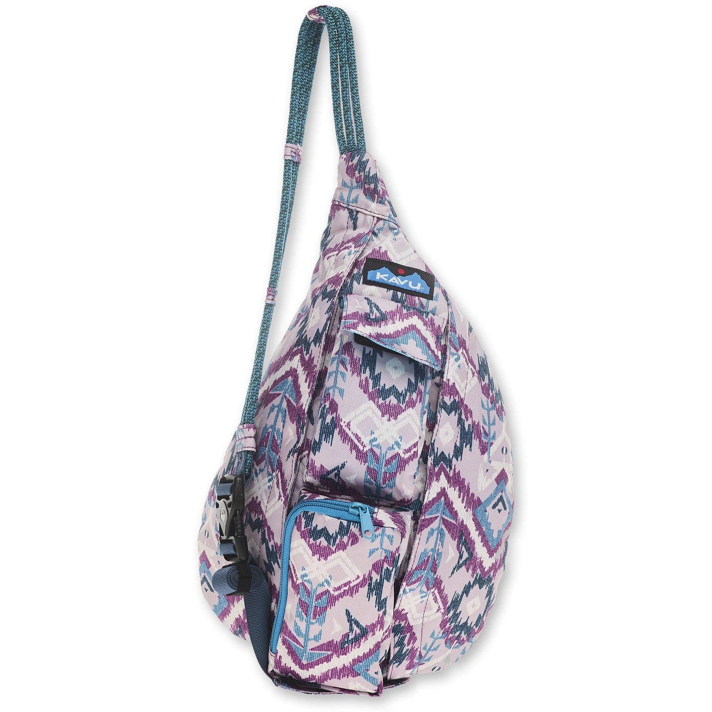 Mini Rope Sling Pack Adjustable Crossbody Bag for Women One Size Purple Ikat