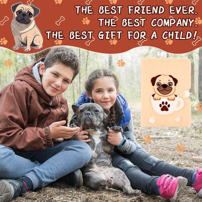 Girls Heart Diary with Lock and Keys - Cute Plush Secret Journal Notebook Gift Ages 6-8