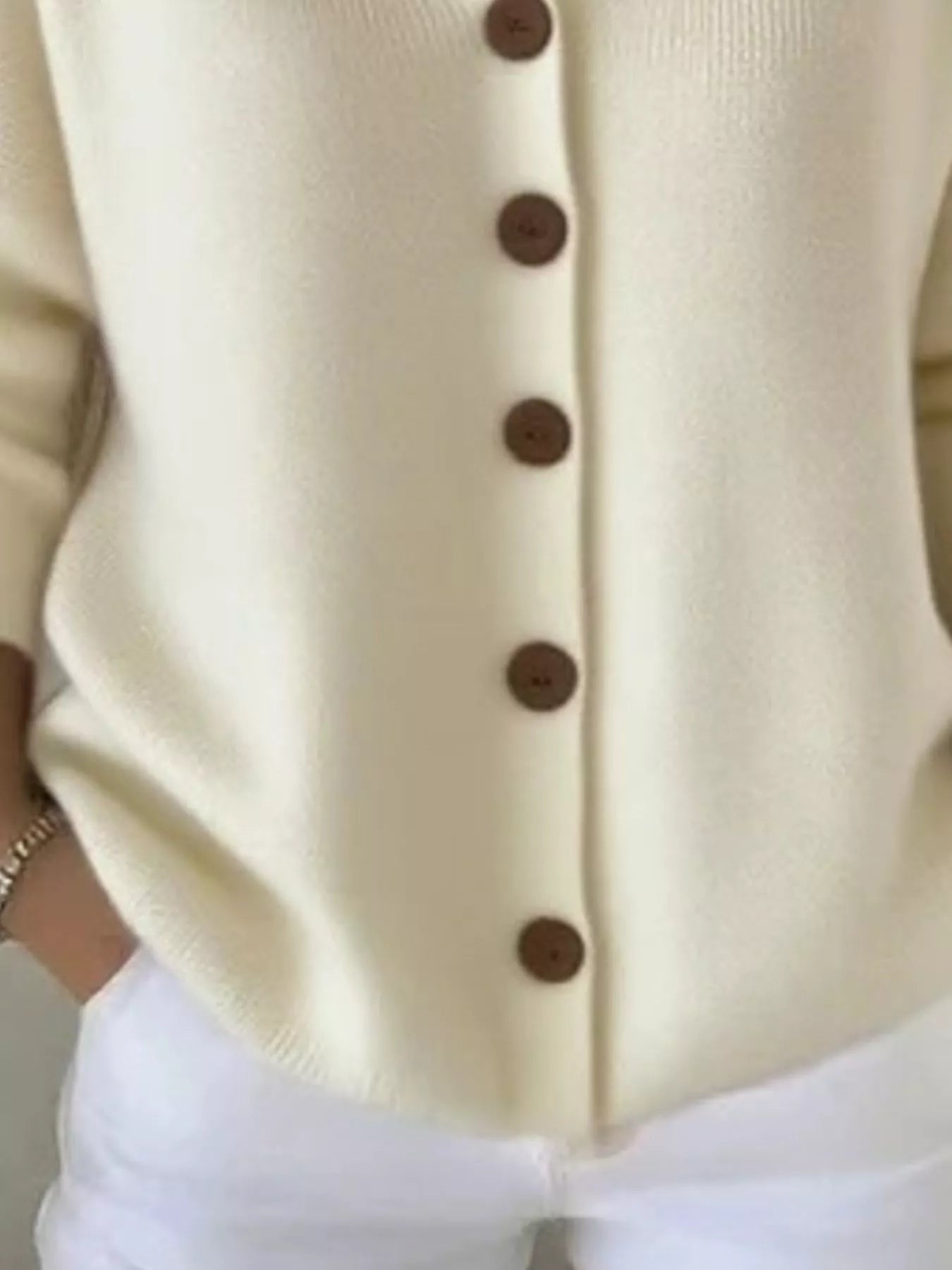 Full Size Hooded Button-Front Soft Knit Cardigan Plus Size