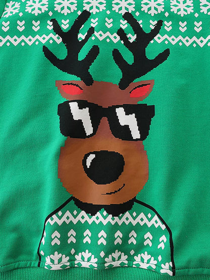 Children's Reindeer Graphic Christmas Sweatshirt