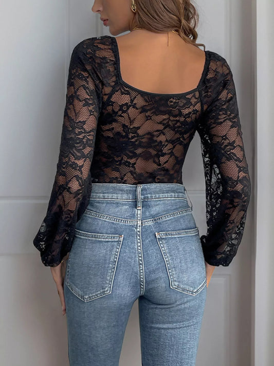 Lace Long Sleeve Bodysuit