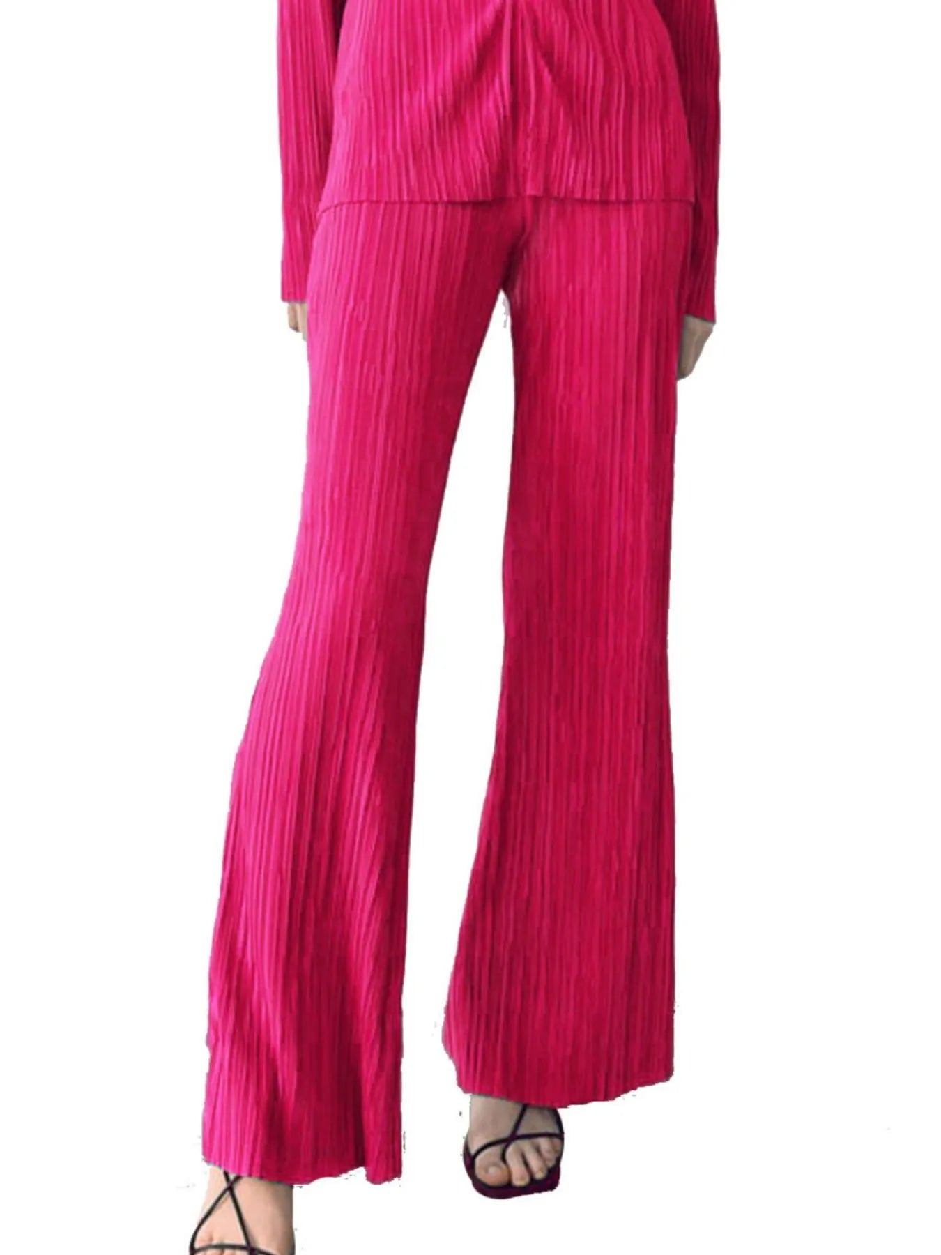 Texture Long Sleeve Top and Pants Lounge Set