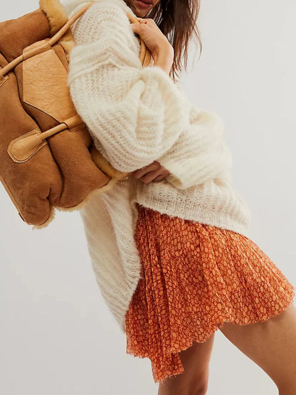 Floral Print Mini Skirt