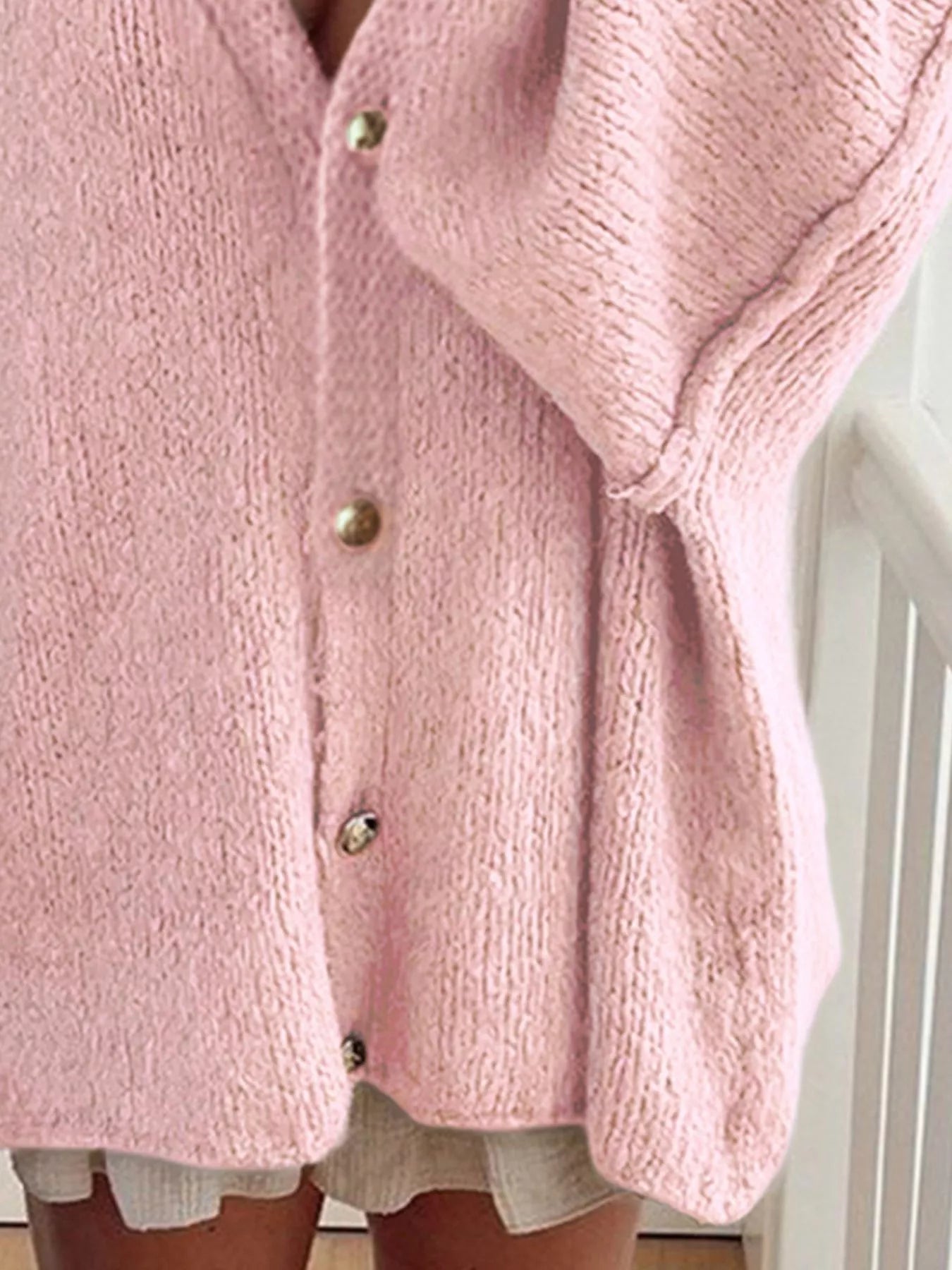 Oversized Knit Button Up Cardigan
