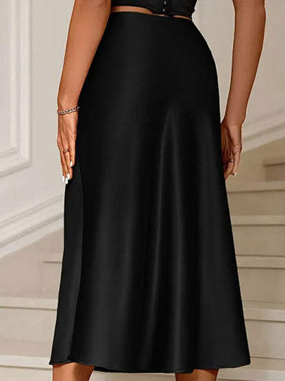 Satin Midi Mermaid Skirt