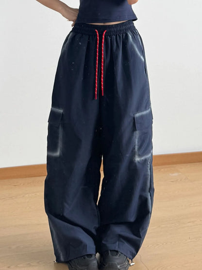 Drawstring Wide Leg Pants