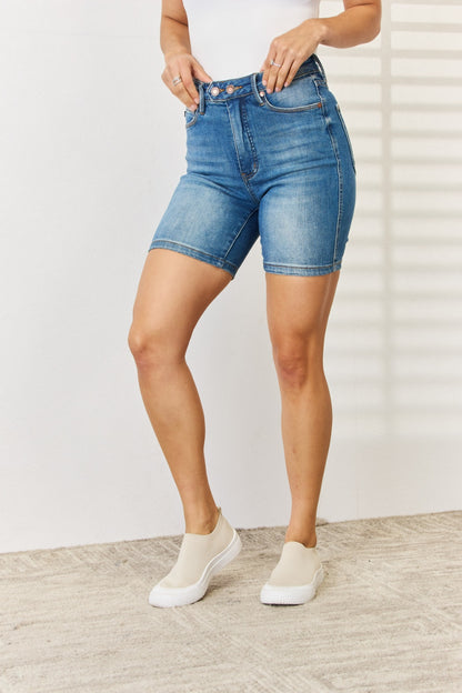 Judy Blue High-Waist Tummy Control Bermuda Shorts