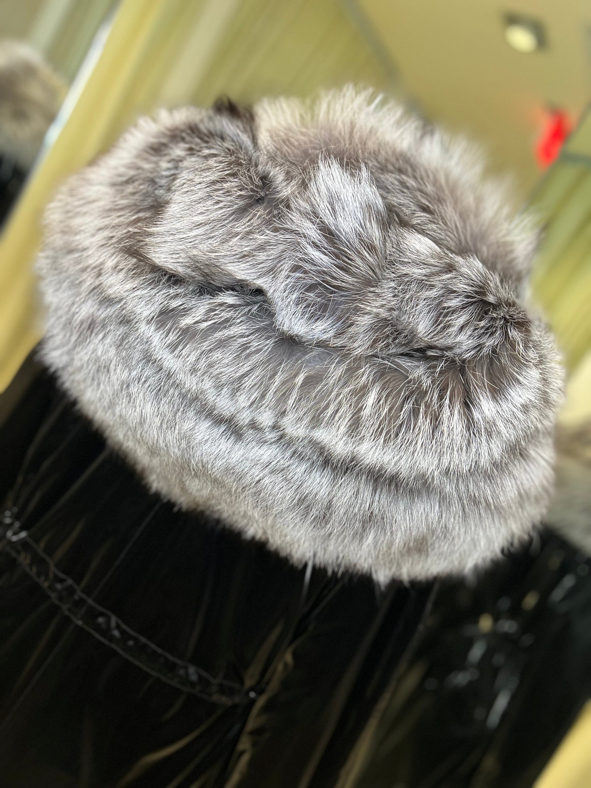 Genuine Silver Fox Fully Lined Hood Rabbit Insulated Parka