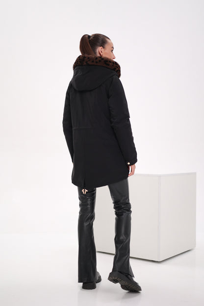 Genuine Scandinavian Mink Fur Parka with Rabbit Fur Insulation