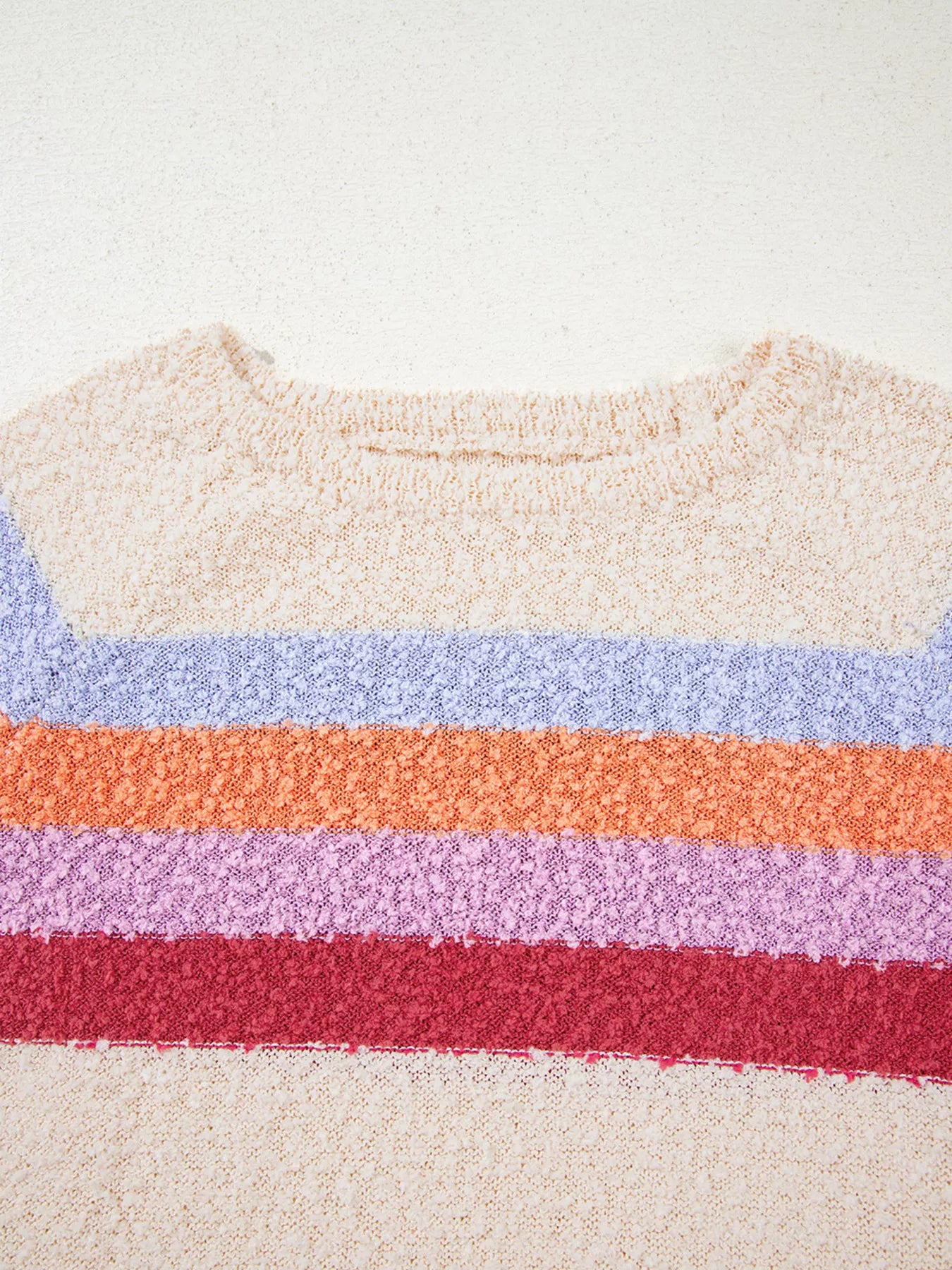 Striped Color Block Loose Sleeve Sweater