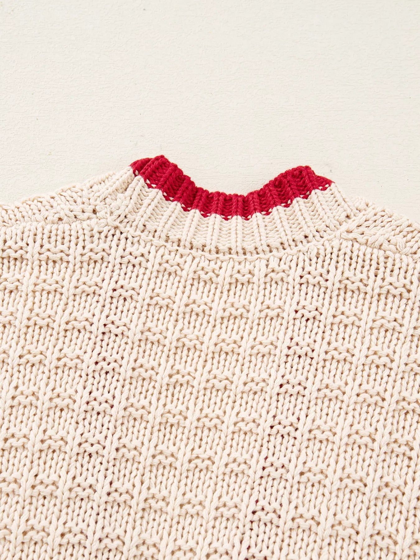 Bow Pattern Textured Open Front Baggy Cardigan