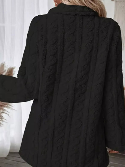 Cozy Faux Shearling Double-Breasted Outerwear