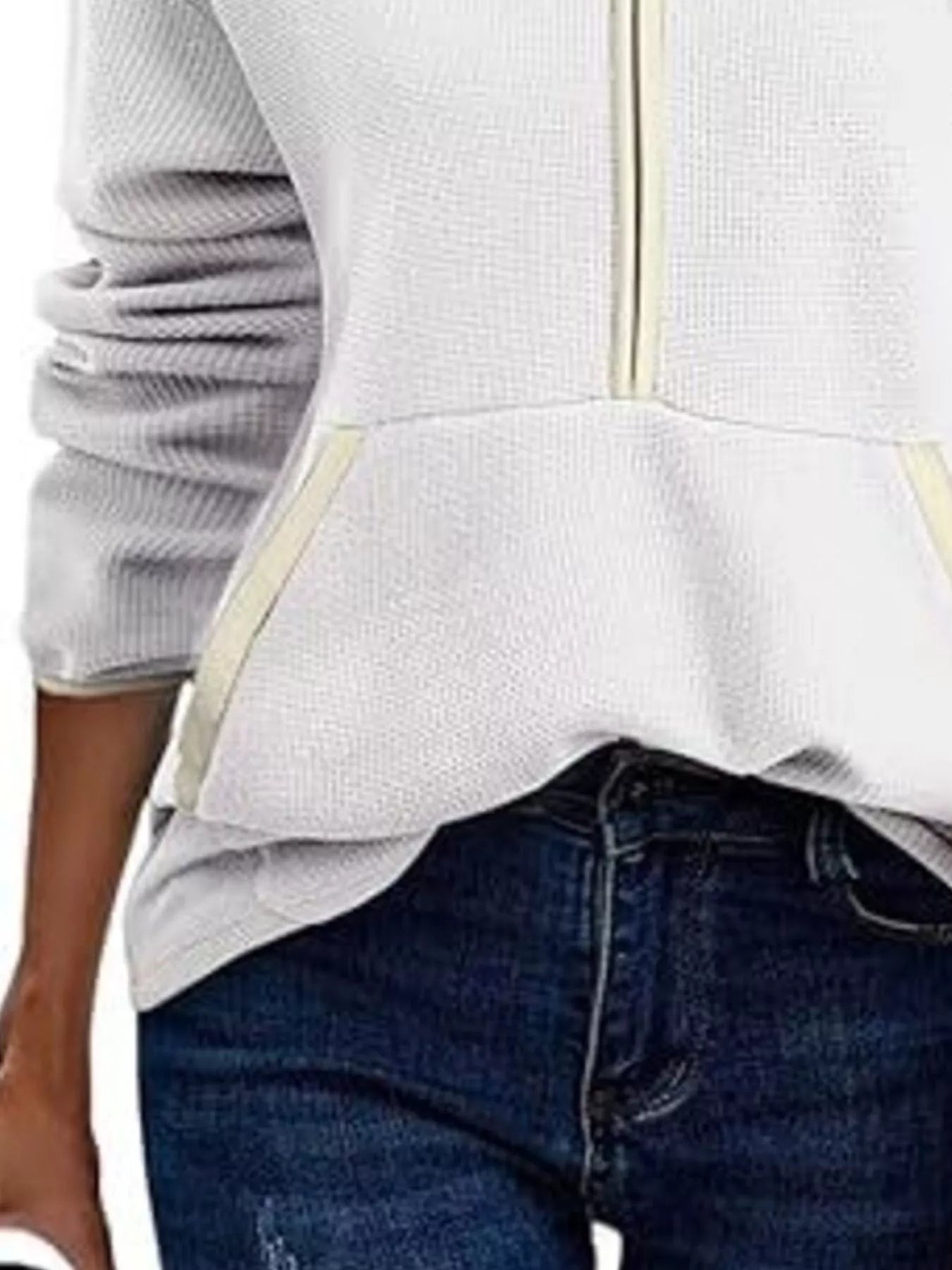 Half Zip Dropped Shoulder Sweatshirt