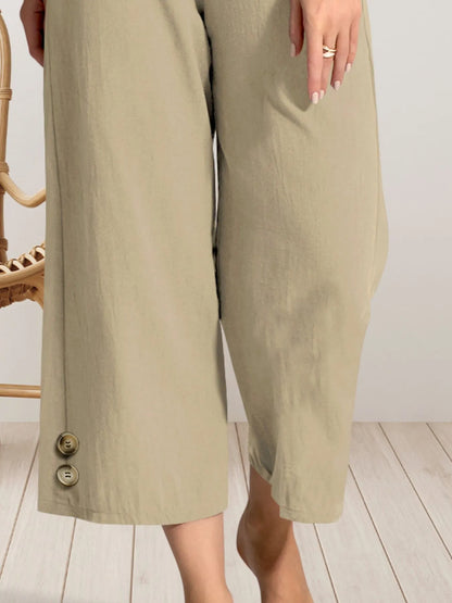 Wide Leg Cropped Pants