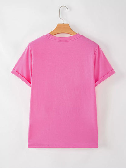 Sequined Candy Swirl Christmas Short Sleeve T Shirt