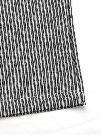 Striped Wide Leg Drawstring Pants