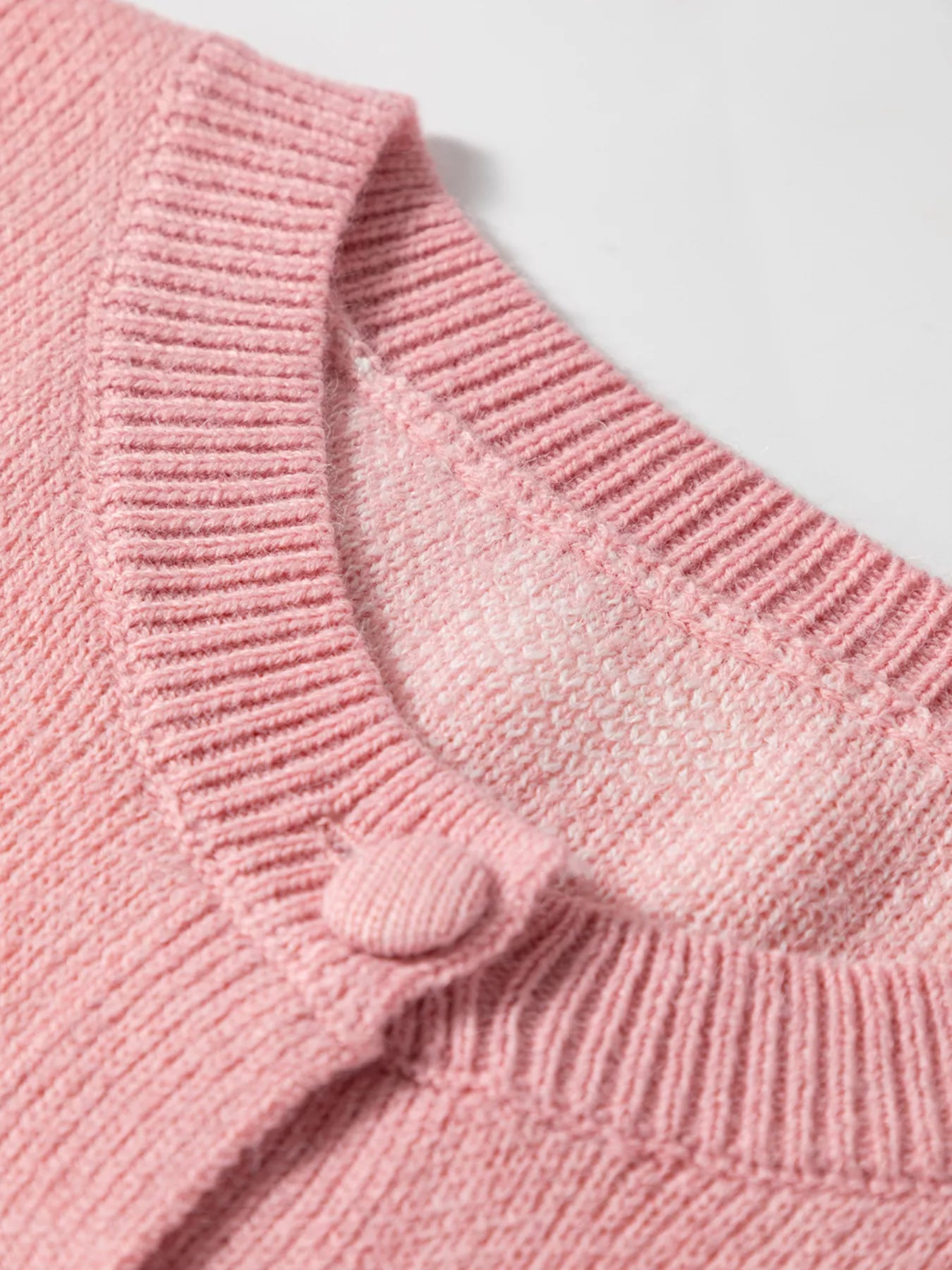 Heart Pattern Button Front Cardigan