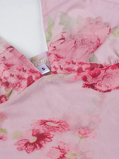 Floral Halter Neck Cami