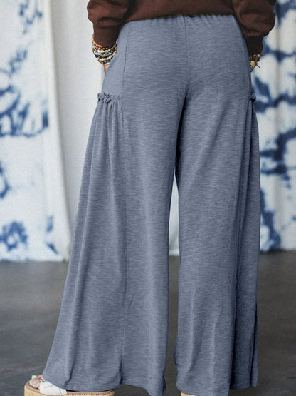 Casual Wide Leg Drawstring Pants
