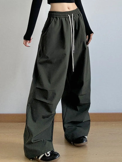 Oversized Wide Leg Drawstring Pants