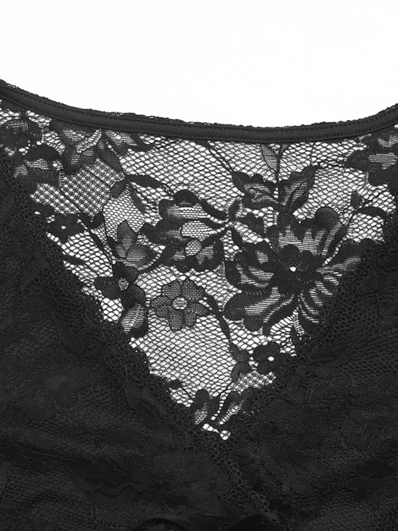 Lace V-Neck Long Sleeve Top