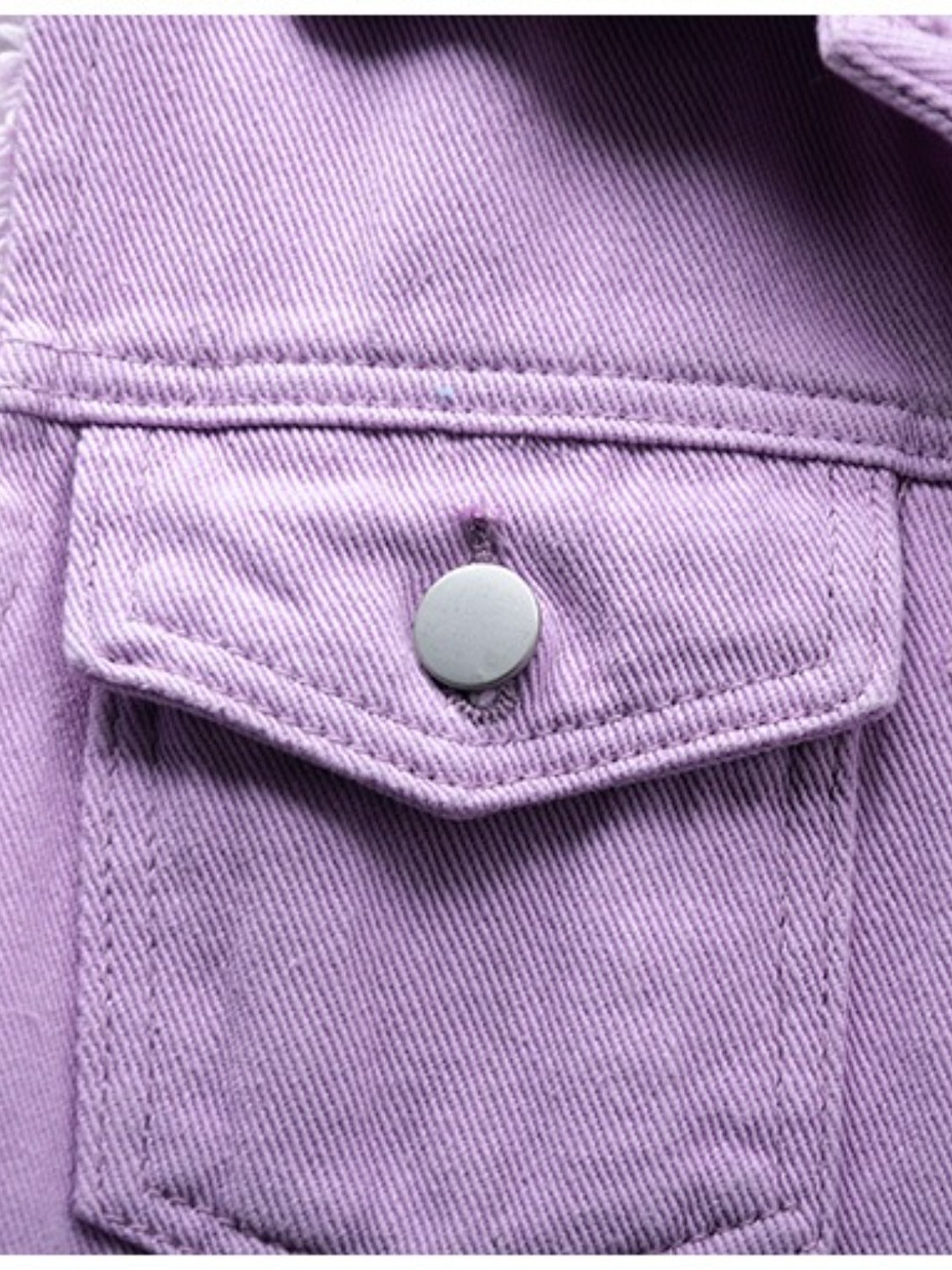 Full Size Button Down Raw Hem Sleeveless Denim Jacket Plus Size