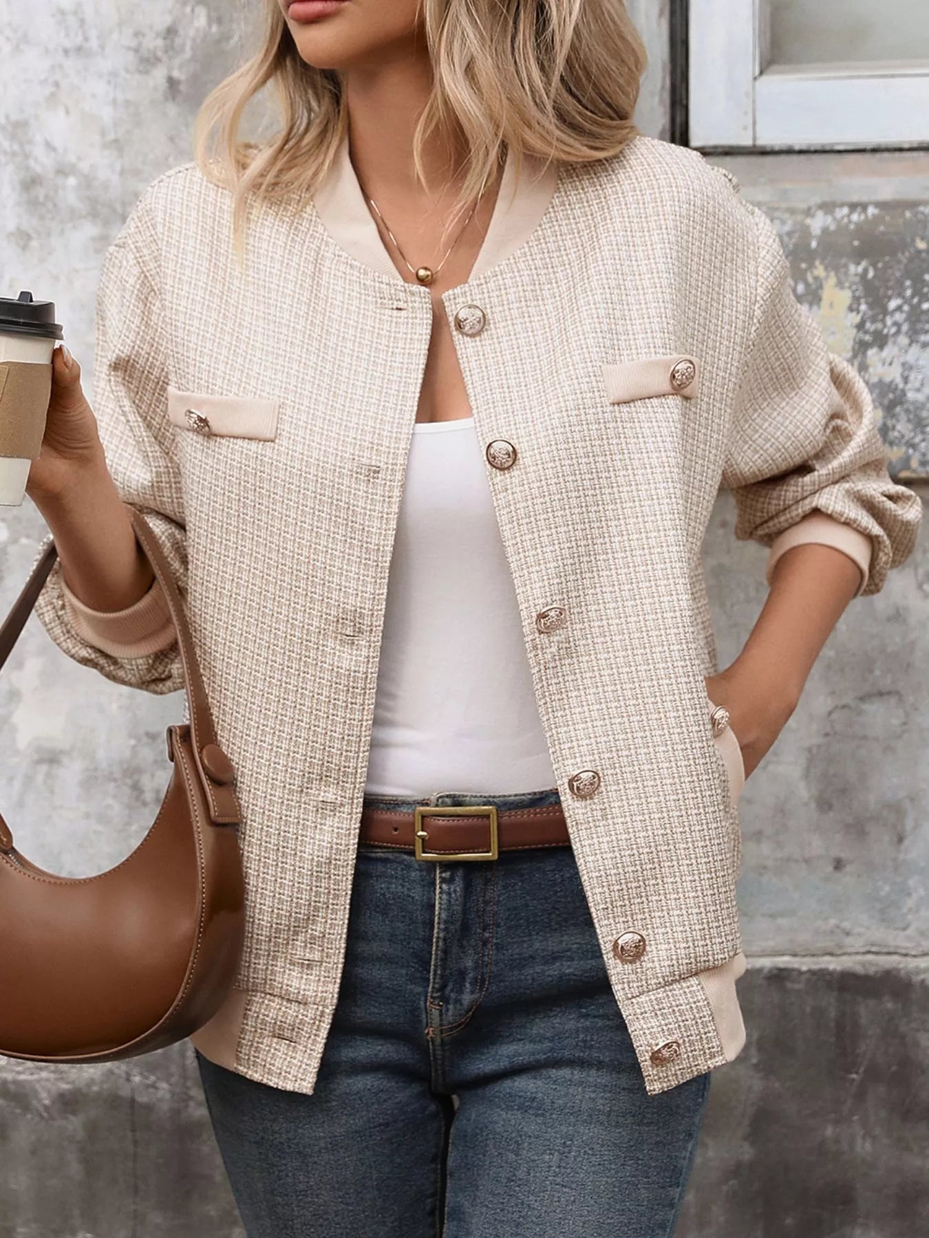 Button Up Long Sleeve Jacket