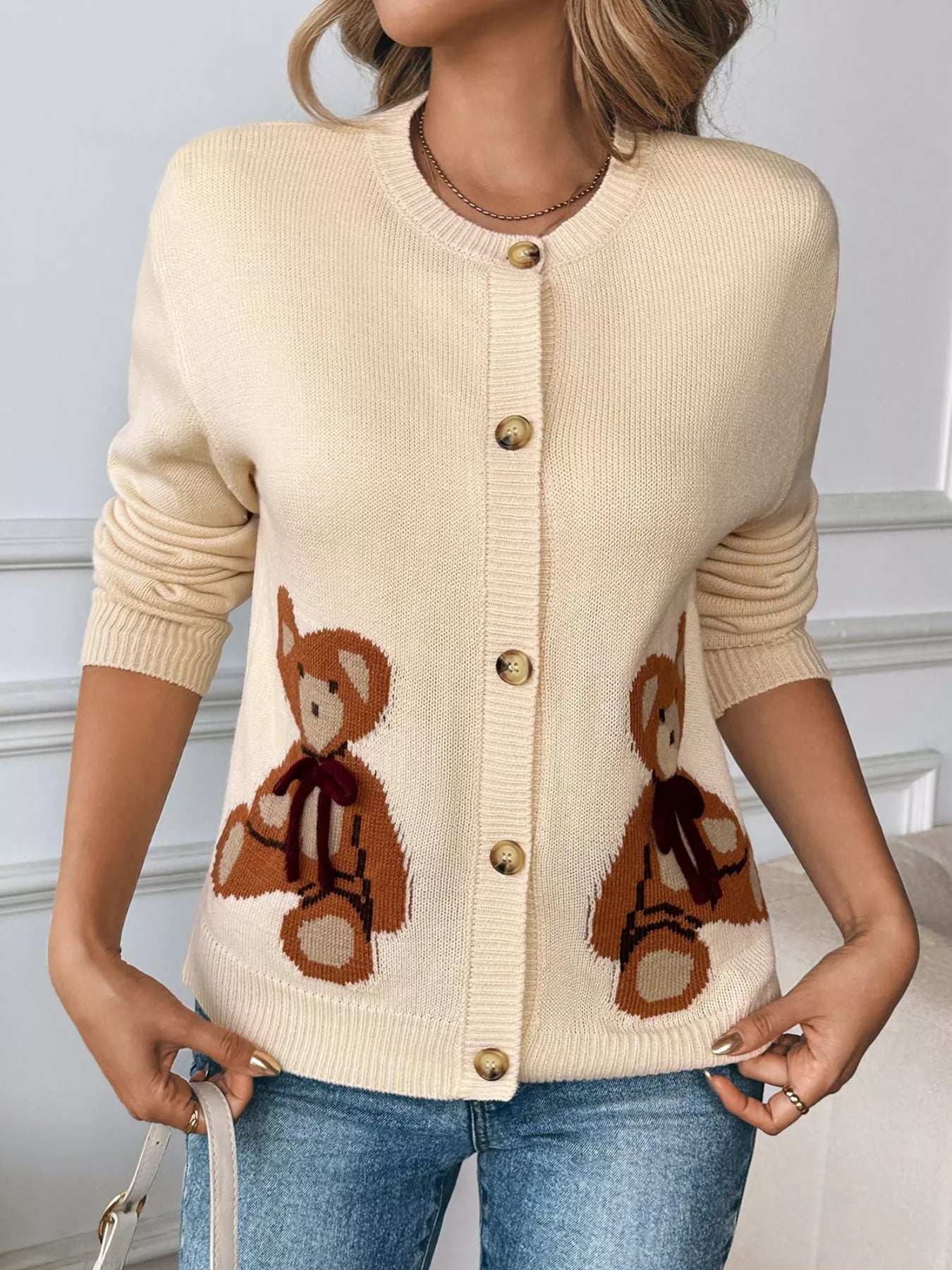 Teddy Bear Button Up Cardigan
