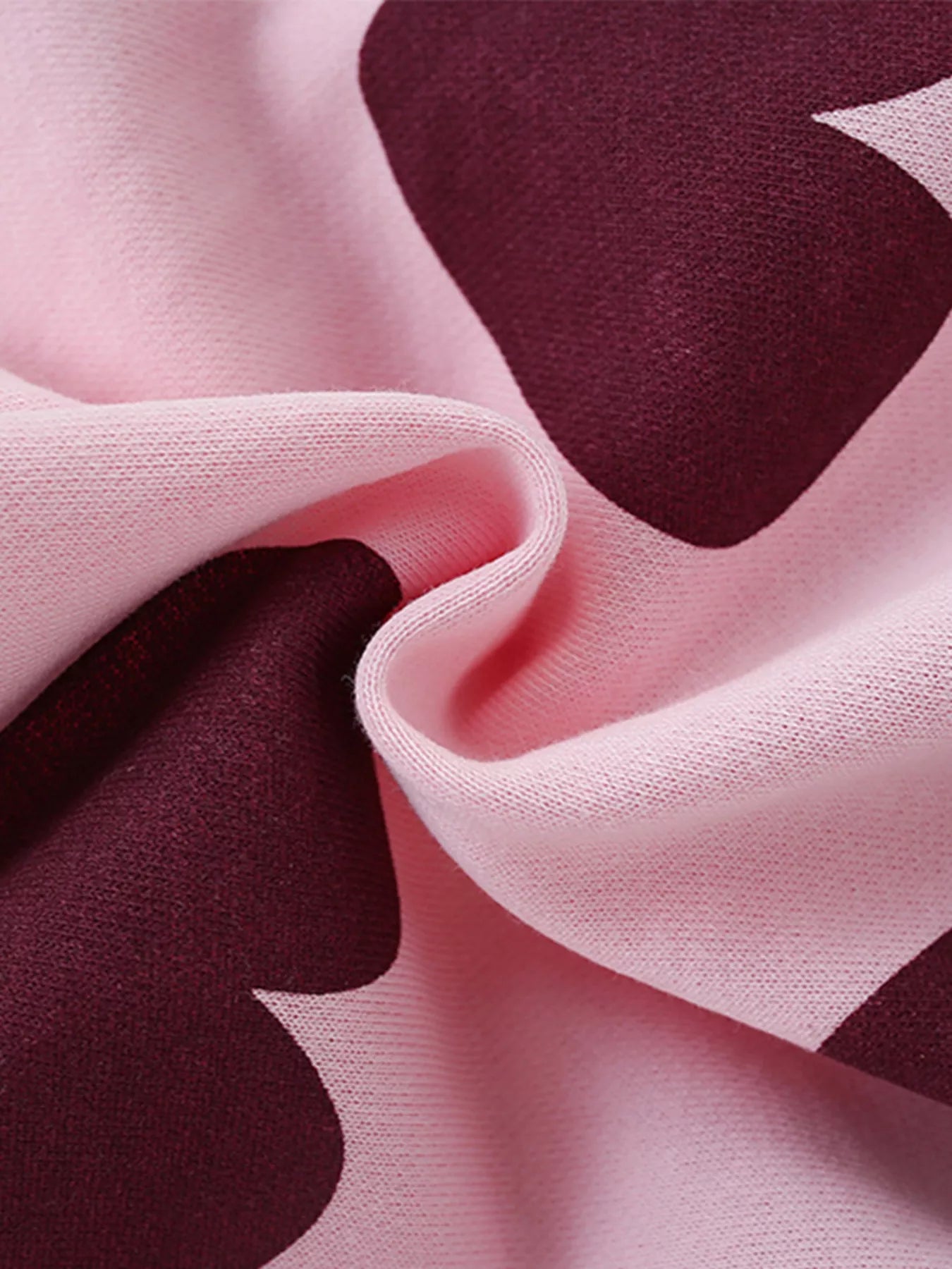 Children's Heart Print Round Neck Sweatshirt