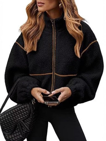 Cozy Sherpa Fleece Zip-Up Jacket