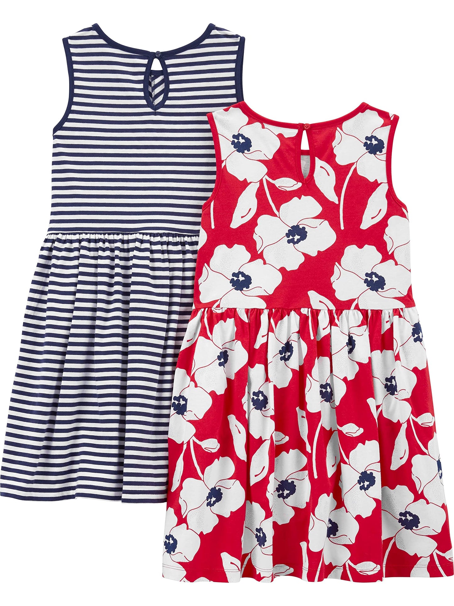Girls Dress Set 2-Pack - Short Sleeve and Sleeveless Dresses