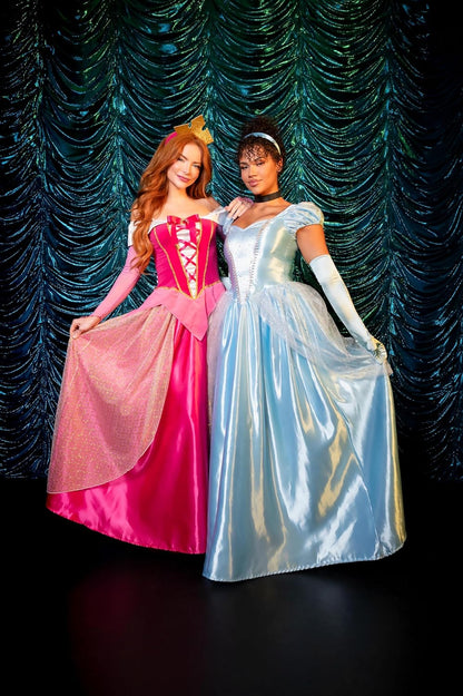 Sleeping Beauty Princess Aurora Costume - Women's Ball Gown with Crown