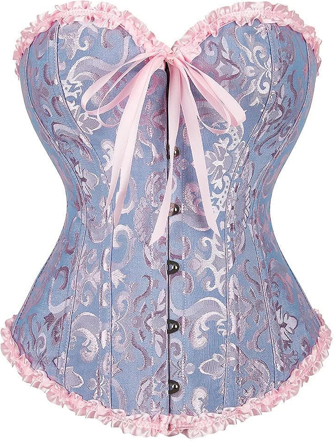 Corset Top for Women - Lace Bustier Shapewear with Push Up Support