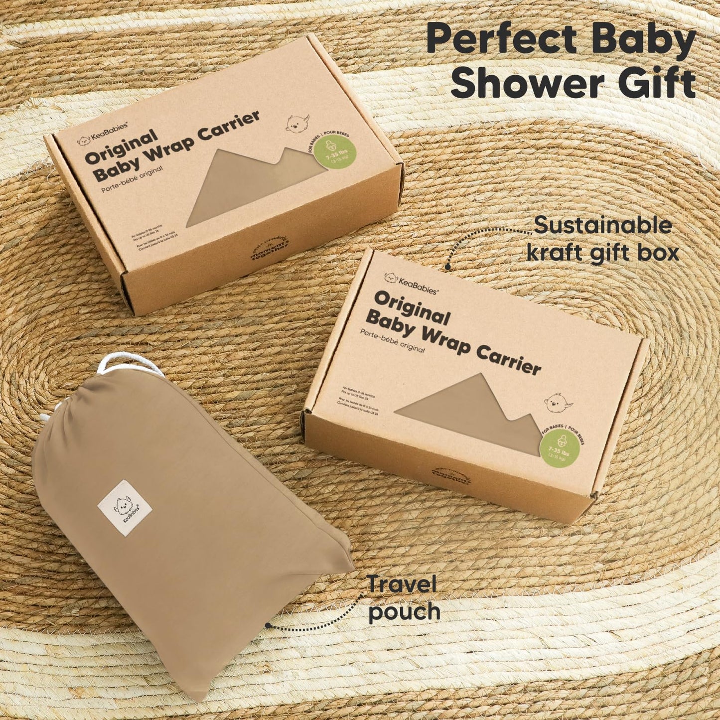 Baby Wrap Carrier Newborn to Toddler Hands-Free Infant Sling